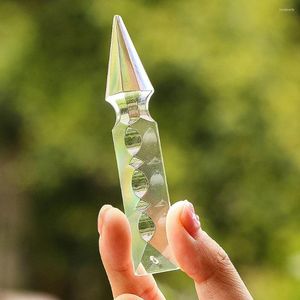 Estatuetas decorativas de 100 mm Rocke Arrow Crystal Prism Suncatcher Glass Pingente Candelier Peças de Substituição de Luz do Sol de Rainbow Maker Home