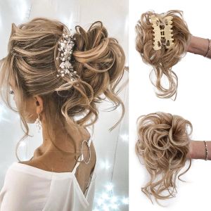 Chignon Chignon Chignon Messy Bun Hair pettinate per arruola con fasce per capelli elastici Curly Hair Can Bunchie per donne ragazze