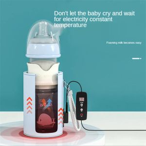 Tees baby matning flask varmare isoleringshylsa termostat går ut bärbar väska bilvärme USB universal för varmt vatten