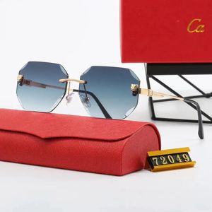 Designers Brand Sunglasses Classic Eyeglasses Goggle Square Leopard Arms Sun Glasses For Men Women Metal Driving Fishing Sunglass 6 Colors With Box CT72049 JB46