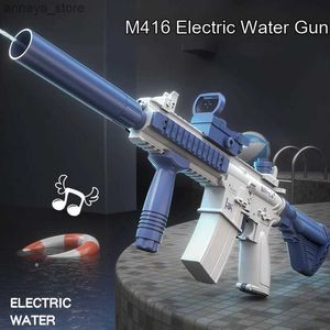 Gun Toys 2024 Nowy elektryczny M416 Gun Water Electric Pistol Pistol Pistolet Zabawka w pełni automatyczna letnia plażowa zabawka dla dzieci i dziewczynki prezentl2404