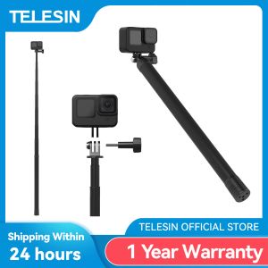 Sticks Telesin 3m de comprimento Monopod Carbon Fiber Selfie Stick para GoPro Hero Insta360 DJI Ação de ação Acessórios para câmera