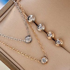 Designer Brand Single Diamond Necklace S925 Sterling Silver Premium Bubble Twhelar Chain Carter New Pendant Small Set Set