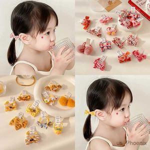 Saç Aksesuarları 6/10 PCS/Set Bebek Kızlar Sevimli Renkler Çiçek Yay Scrunchies Kauçuk Bantlar Çocuk Yumuşak Elastik Saç Bantları Çocuk Saç Aksesuarları