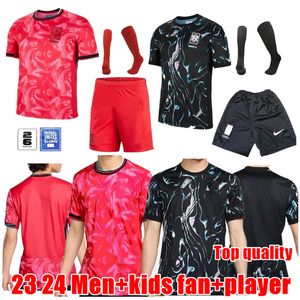 2024 Südkorea Soccer Trikot Heung-min Sohn Kang in der Lee Nationalmannschaft 24/25 New South Korea Fußballhemd Männer Kinder Kit Home Away Uniform Red Black Fan Player Version