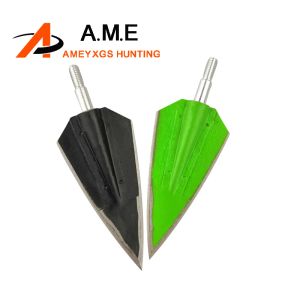 Arrow 6/12 Pcs Hunting Arrowheads 150 Grains Green And Black Outdoor Shooting Archery Arrow DIY Blades Target Points Tips