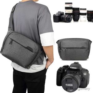 Acessórios para bolsas de câmera 10L Organizador de sling Bag portátil de fotografia ao ar livre portátil Bolsa Crossbody para Nikon Canon Mirrorless Camera Lens Case