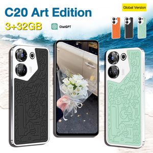 6,53 дюйма C20 Art Edition 4G мобильный телефон MTK6573 Octa Core 3GB RAM 32GB ROM 2M Основная камера 13 -мегапиксельная камера Двойная камера Dual Sim Mobilephone распознавание лица