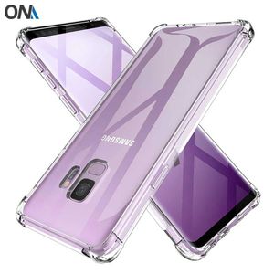 Mobiltelefonfodral stockproof fodral för Samsung Galaxy S9 / S9 Plus Clear Silicone Phone Cases on For Samsung Galaxy S9 Plus Edge Back Cover 240423