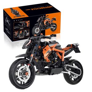 ブロック1：8バイクモデルビルディングブロックセットレーシングモトブリックおもちゃの子供の男の子の誕生日プレゼントアダルトMOCテクニカル579pcs