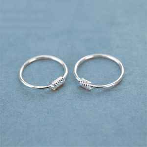 Jewelry pack of 10 pcs 925 Sterling Silver nose ring fashion tragus helix cartilage nose piercing jewelry 6mm 8mm 10mm
