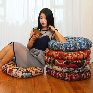 Cuscino in lino futon tessuto rotondo addensato in tessuto giapponese tatame mavano yoga pavimento grande lavabile 1 pezzo