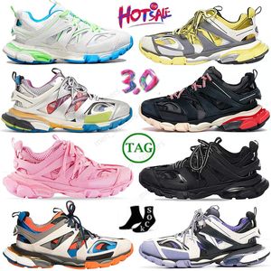 Traccia di alta qualità 3 3.0 3xl Paris Men Donne binari Triple S Dress Scarpe Sock Sneaker Black Sneaker Runner Retro Tess.S.Gomma in cuoio trainer in pelle nylon stampato piattaforma