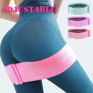 Adjustable Elastic Hip Booty Bands Anti Slip Resistance Bands Thick with Inner Grip Strip for Fitness Legs Butt Glute Workout Y200235v