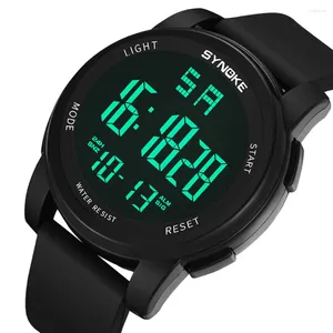 Wristwatches SYNOKE Brand Men Sports Watch Fashion Chronos Countdown Waterproof LED Digital Man Military Wrist Relogio Masculino