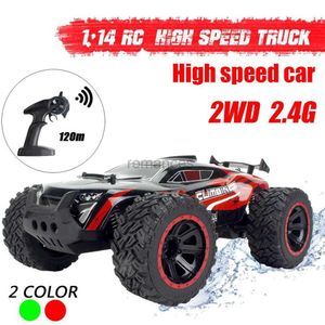 Electric/RC Car High Speed ​​2WD 1/14 RC bil Remote Control Off Road Racing Cars Vehicle 2,4 GHz Crawlers Electric Monster Truck Tovar Gift for Boys 240424