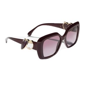 Óculos de sol quadrados de designer feminino com quadro de acetato e lentes de poliamida logotipo da moda e carinho Openable Small Mirror C5518 Mulher Luxury Sunglasses