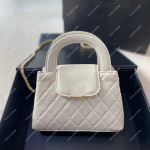 Designer Women CC Bag Top Handle Handbag High Quality Diamond Pattern Quilted Thread Leather Shoulder Bag Crossbody Bag