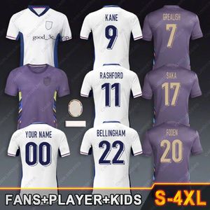 2024 koszulka piłkarska Kane Grealish Rashford Saka Foden Englands Gallagher Football Shirt Rice Cole Palmer Maguire Walker Men Youth Kids Kit 528