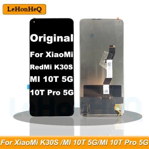 Skärmar Original LCD för Xiaomi Mi 10T Pro LCD MI10T Pro Touch för Xiaomi Mi 10 T 5G -skärmutbytes digitizer för Redmi K30s Display