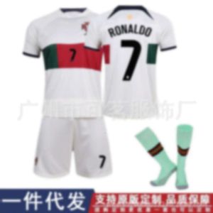 Soccer Portugal Home Away Jersey Set 7 c Ronaldo Adult Print Old Sock Number