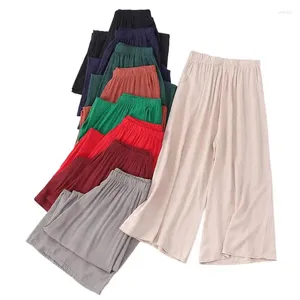 Women's Pants Fashion Wide Leg for Wome High Waist Cotton Linen PalazzoカジュアルルーズズボンヴィンテージパンタロンFemme Roupa Feminina