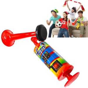 Souvenirs Sportwettbewerb jubeln Horn mit Luftpumpe Red Griff Laut Sound Unterstützer Langlebiger Sporthorn Fußballspiel Kinderspielzeug Spielzeug Spielzeug