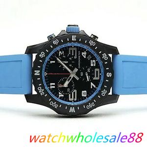 Luxury Men's Watch Japan Super Quartz Endurance Pro Chronograph 48mm Avenger Hurricane Baby Blue Rubber 1884 Men Watches Hardex Glass Wristwatches