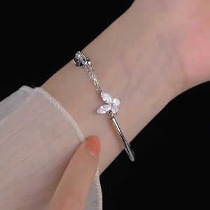 Strands 2023 New Fashion Trend Unique Design Elegant Delicate Zircon Double Layer Butterfly Bracelet Women Jewelry Party Premium Gift