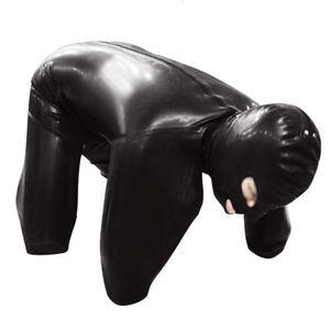 Män faux läder full kropp täcker bodysuit våt look jumpsuit gay dräkt underkläder latex ds scen erotisk sexig tät kostym f59