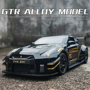 Electric/RC Car 1 24 Sports Car Diecasts Toy Vehicles Metal Toy Car Model Simulation Pull Back Collection for Nissan GTR R35 Kids Toys Boys 240424