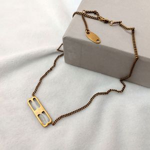 Luxus B -Buchstaben Marke Kupfer Ohrringe Halskette Set Schmuck für Frauen 18k Gold Retro Vintage Kette Choker Oorbellen Brincos Ohrring Halsketten Geschenk