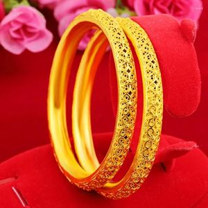 Pendenti 18k oro ledies oro bracciale fiore cavo braccialetto vintage per feste nuziali di compleanno per feste di gioielli squisiti