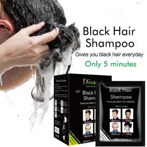 Renk 10 adet siyah saç şampuanı son 30 gün saç boya şampuanı anında saç boya şampuan saç bakımı erkekler için doğal şampuan