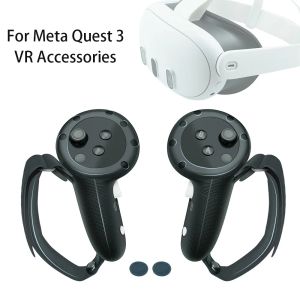 Glasses VR Accessories Joystick Controller Grip with Quest 3Grip Cover Drop Proof Grip Cover Adjustable Hand Strap for Meta Quest 3