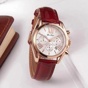 Wristwatches Vintage Leather Bracelet Watch High Quality Classic Antique Women Wrist Luxury Quartz For Neutral Style