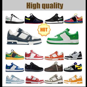 Scarpe casual uomini bassi da donna Blocco colore Black bianco blu verde da uomo allenatori da donna sneakers per esterni sneaker che camminano di lusso di alta qualità Spedizione veloce classica 2024 2024