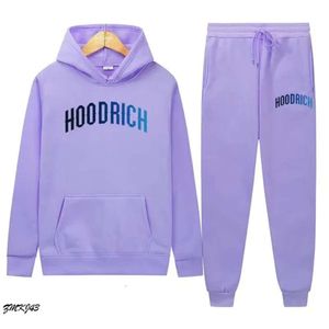 Brand Hoodrich Sports Hoodrich Hoodie Men Hoodrich Tracksuit Letter Handduk broderad vintertröja för män Färgglada blå solid Hoodrich -jackor 875