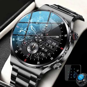 Armbandsur 2023 Luxury Smart Watches Men NFC BT Call Fitness Waterproof Sports Wrist Intelligent Smartwatches for Women Kids Xiaomi Huawei 240423
