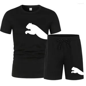 Męskie dresy 2024 garnitur sportowy Summer Fitness krótkie krótkie szorty Szybkie suszenie 2 zestawy