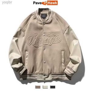 Jackets Men Jackets Patch Work Jacket Bomber Street Street Loose Letter Casual Casual