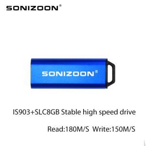 Drives USB flash drive IS903 Master of SLC 8GB USB3.0 drive Stable highspeed memoriaast Blue Push and pull Stich USB SONIZOON XEZUSB3.0