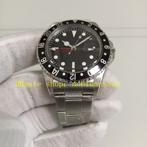 Authentic Photo Antique Watch for Men 40mm Black Dial 16750 Stainless Steel 16710 Stainless Steel Bracelet 1675 BP Maker Automatic Vintage BPF Mechanical Watches