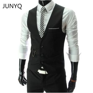 Jackets New Arrival Dress Vests For Men Slim Fit Mens Suit Vest Male Waistcoat Gilet Homme Casual Sleeveless Formal Business Jacket