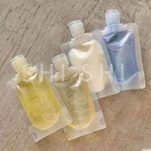 Sacchetti da viaggio da 100 pezzi da viaggio per imballaggio a conchiglia ricaricabile, sacca per beccuccio in plastica vuota per lozione shampoo 30ml 50ml 100ml