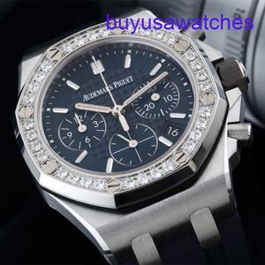 AP Calendar Wrist Watch Royal Oak 26231 Automatic Machinery 37mm Diameter New Blue-faced Steel Case Original Diamond