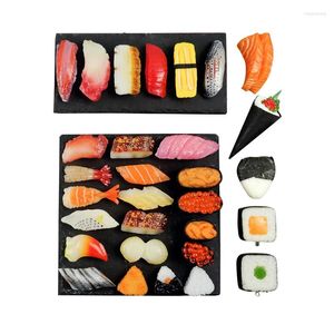 Dekoratif çiçekler pvc yapay dekorasyon simülasyonu Japon suşi taklit oyuncak ton balığı wasabi sashimi modeli ekran minyatürleri