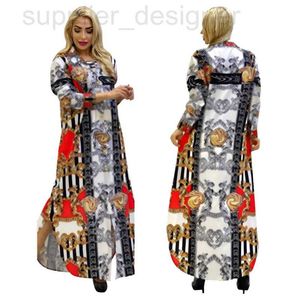 Basic & Casual Dresses designer J2892 Women's Summer and Autumn New Fashion Rich oble Printed Long sleeved Large Skirt ZFQS