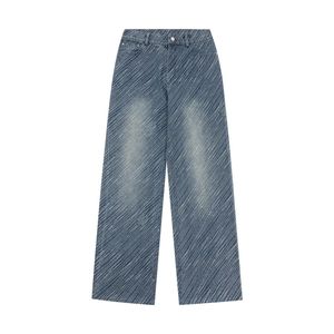 Spodnie fioletowe dżinsowe dżinsy dżinsy pary luźne wszechstronne spodni Traight Dept Krótki trend bawełniany dżinsy mody 6
