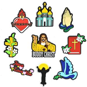 women Jesus charms Anime charms wholesale childhood memories funny gift cartoon charms shoe accessories pvc decoration buckle soft rubber clog charms